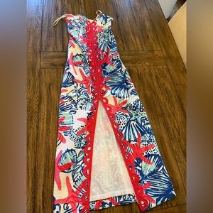 Lilly Pulitzer Angela Maxi Dress (Holy Grail print),00, excellent used condition